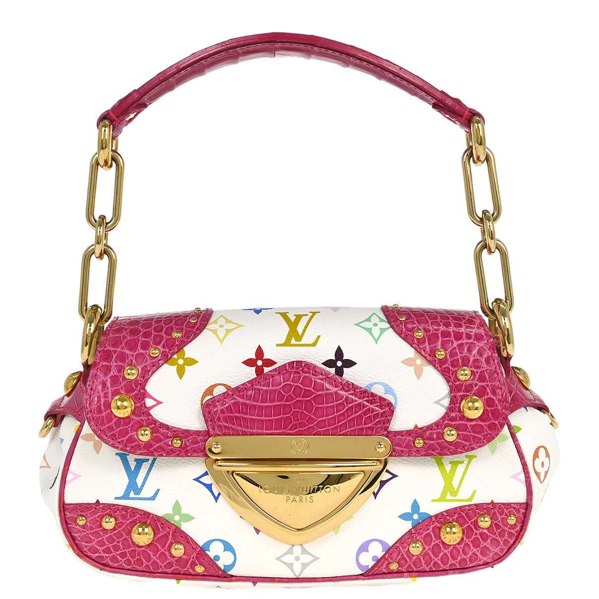 Louis Vuitton * White Pink Multicolor Marilyn M40450