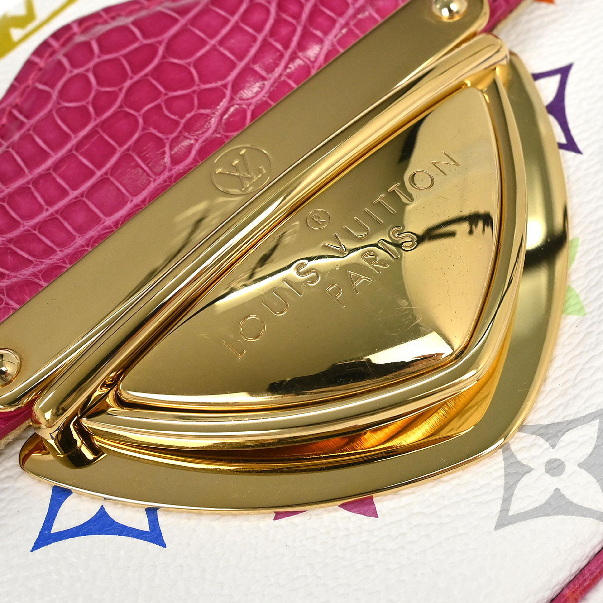 Louis Vuitton * White Pink Multicolor Marilyn M40450