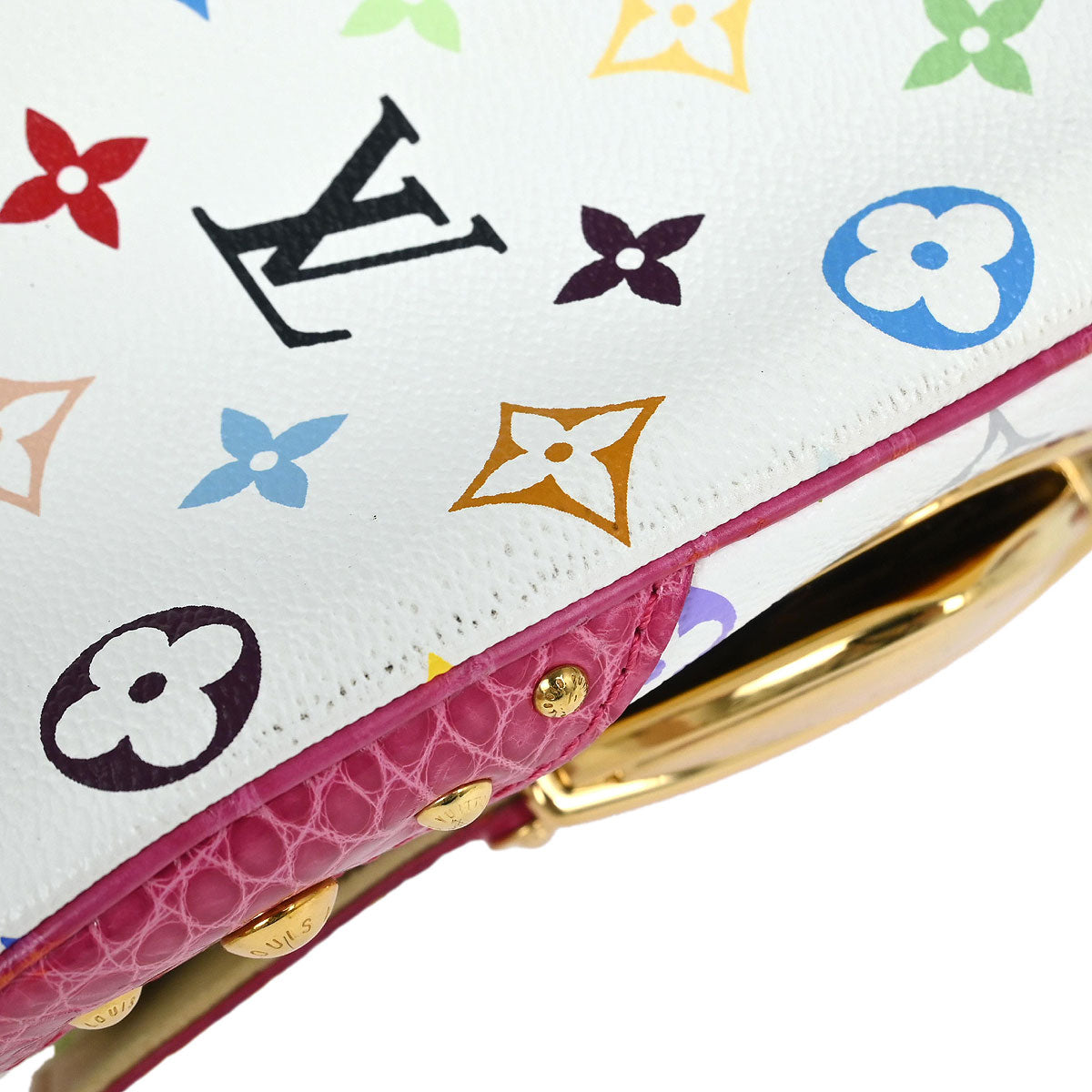Louis Vuitton * White Pink Multicolor Marilyn M40450