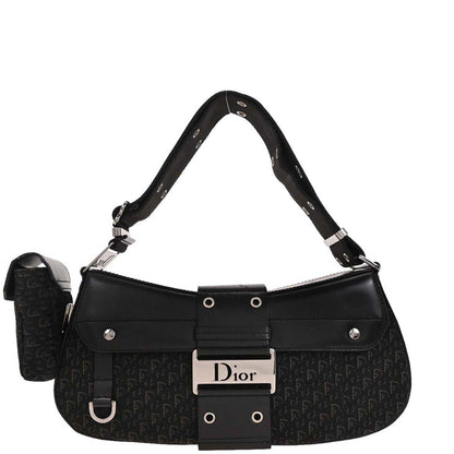 Christian Dior Black Trotter Street Chic Columbus Shoulder Bag