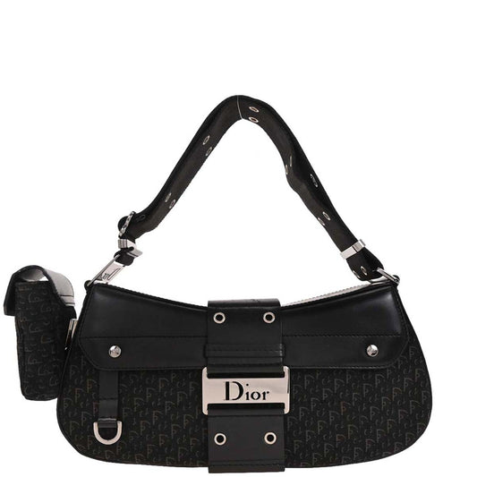 Christian Dior Black Trotter Street Chic Columbus Shoulder Bag