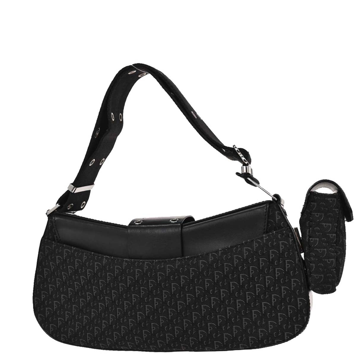 Christian Dior Black Trotter Street Chic Columbus Shoulder Bag