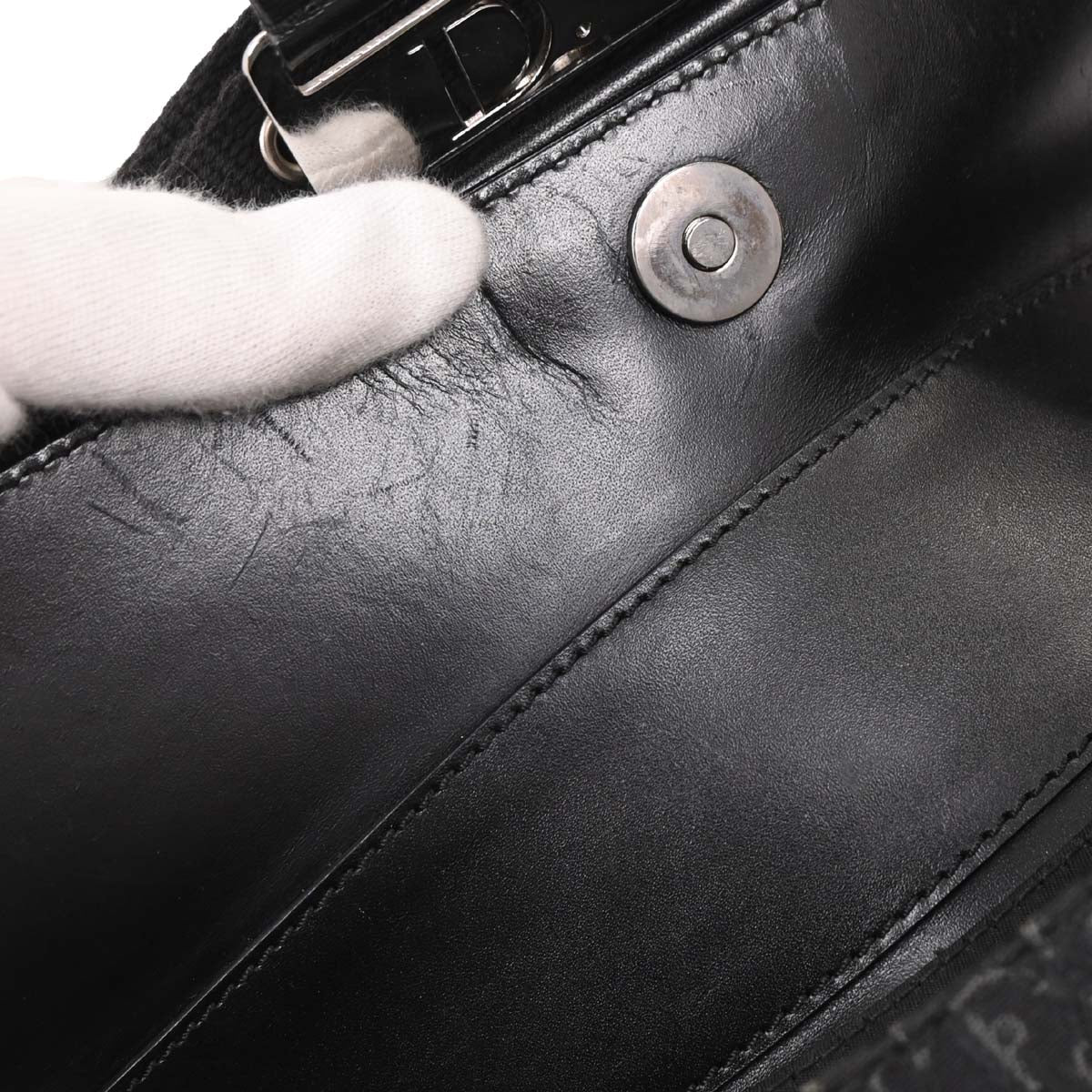 Christian Dior Black Trotter Street Chic Columbus Shoulder Bag