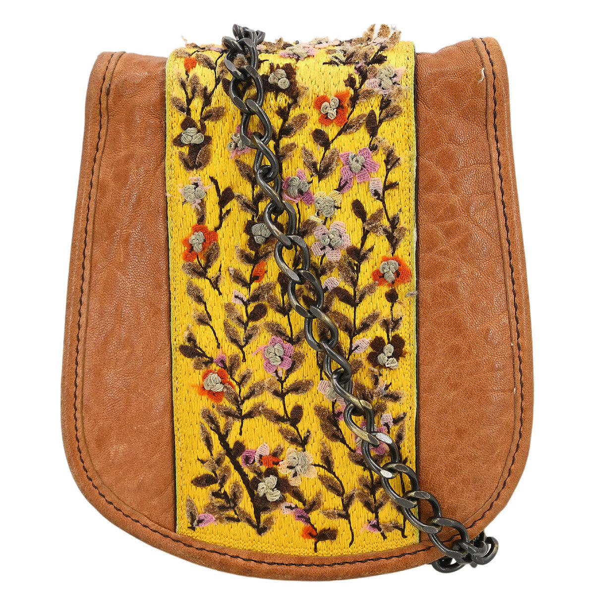 Fendi Brown Leather Shoulder Bag