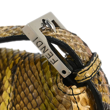 Fendi *Yellow Python Baguette Handbag