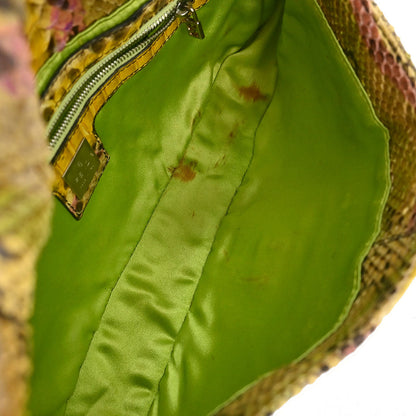 Fendi *Yellow Python Baguette Handbag