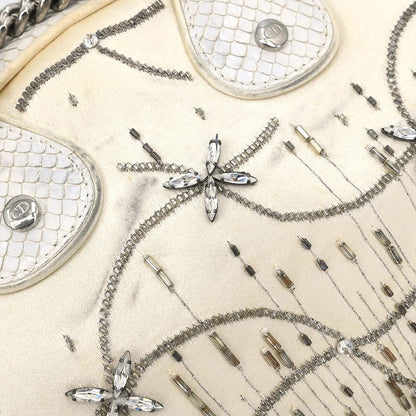 Christian Dior * White Python Gambler Dice Handbag