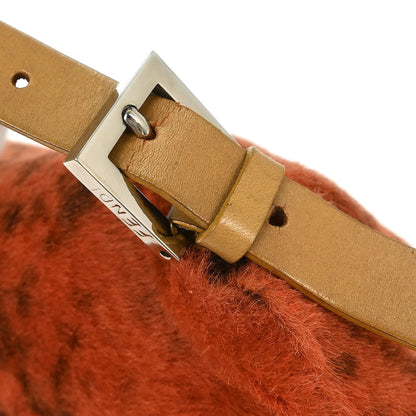 Fendi * Orange Pony Hair Mamma Baguette Handbag