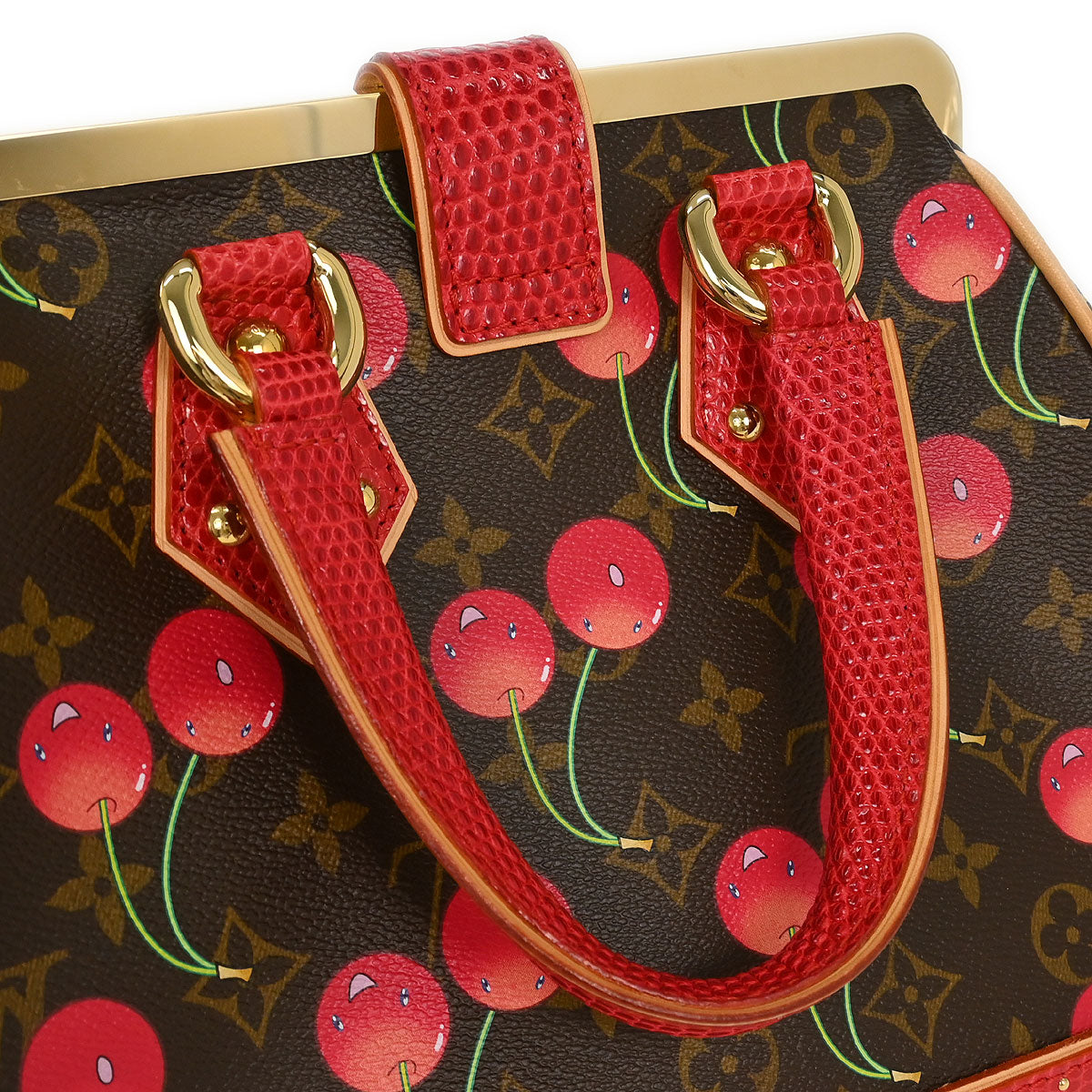 Louis Vuitton * Monogram Cherry Sac Fermoir MM M95003