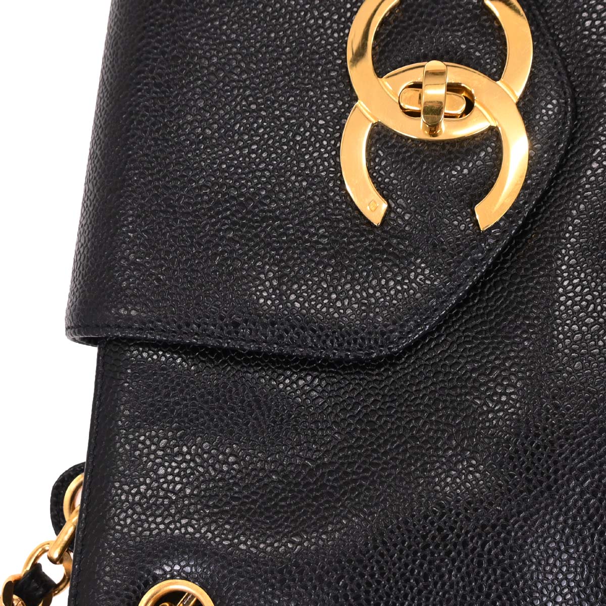Chanel Black Caviar Supermodel Tote Shoulder Bag