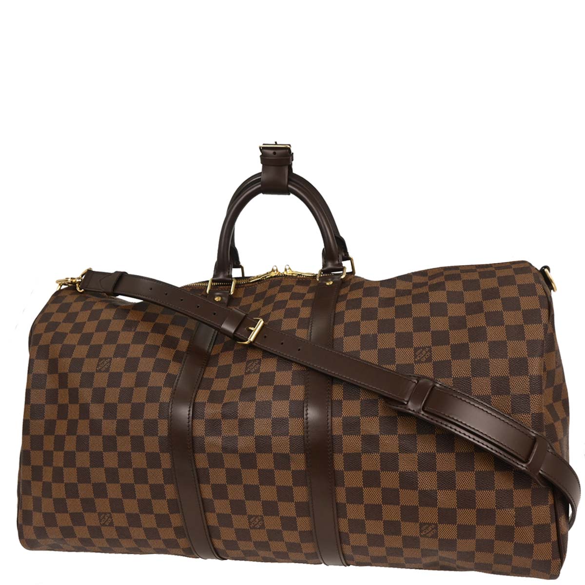 Louis Vuitton Damier Keepall Bandouliere 55 Duffle Bag N41414