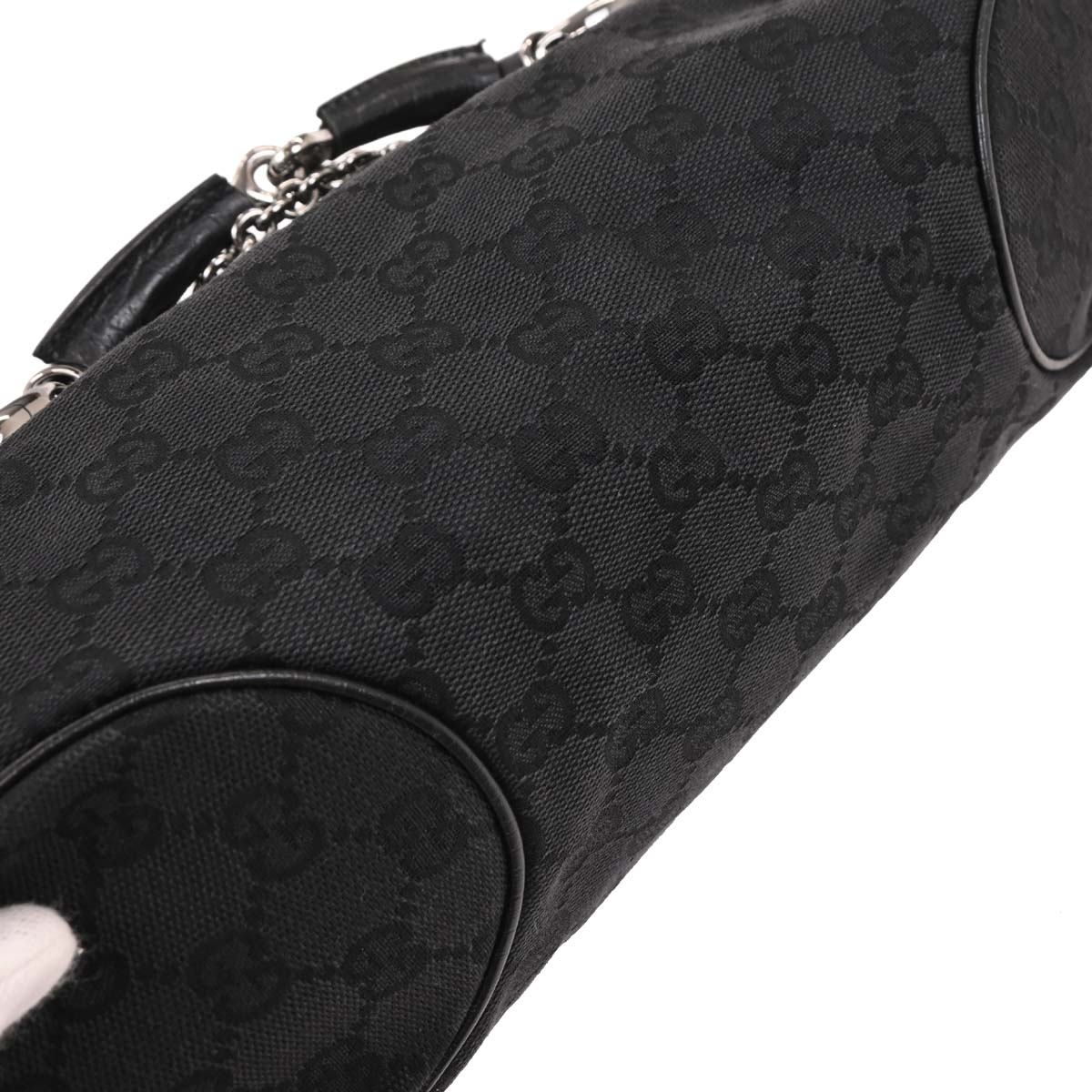 Gucci Black GG Horsebit Handbag