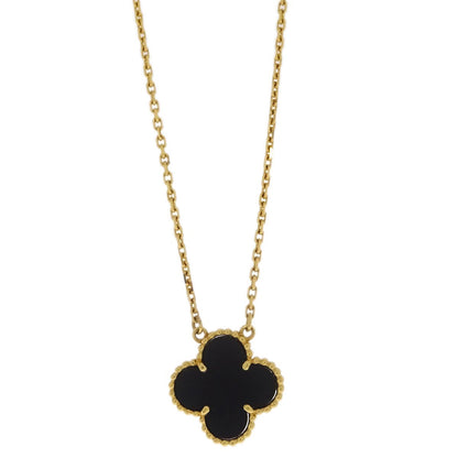 Van Cleef & Arpels Alhambra Pendant Necklace Onyx Au750