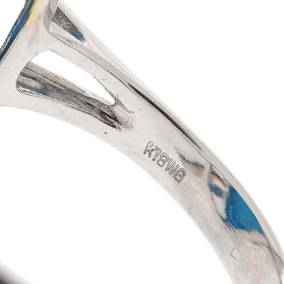 Ring 18KWG Silver Turquoise Diamond #51