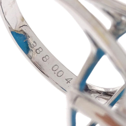 Ring 18KWG Silver Turquoise Diamond #51