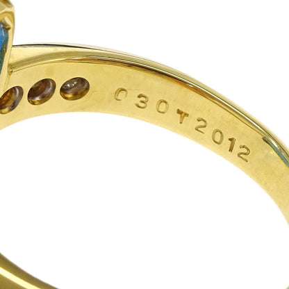 Ring 18K Gold Sapphire Diamond #53