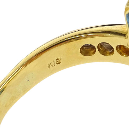 Ring 18K Gold Sapphire Diamond #53