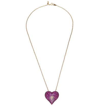 Pendant Necklace Ruby 18K Diamond Gold