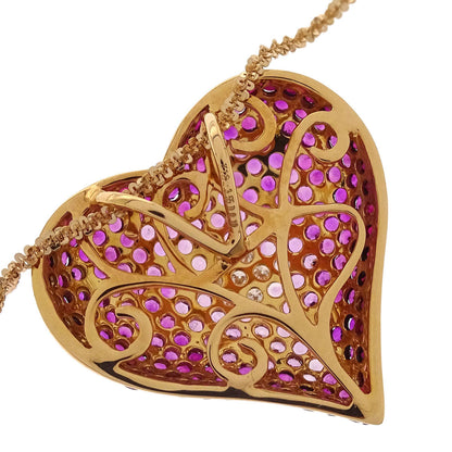 Pendant Necklace Ruby 18K Diamond Gold