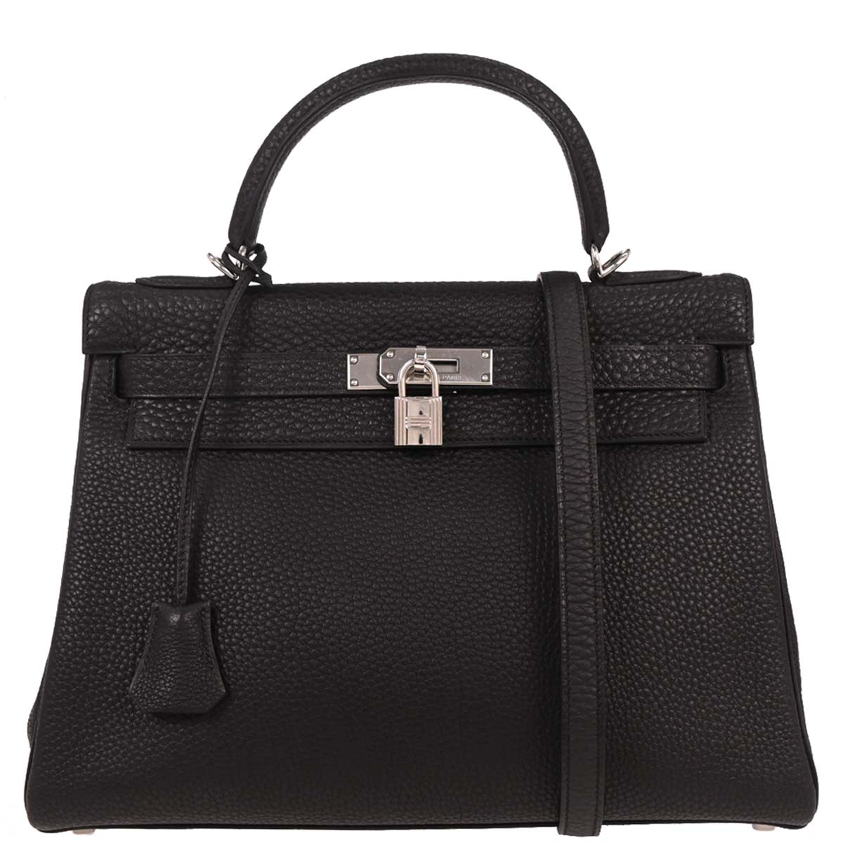 Hermes Black Togo Kelly 32 Retourne 2way Shoulder Handbag