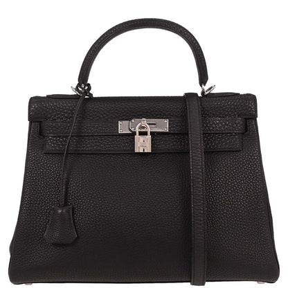 Hermes Black Togo Kelly 32 Retourne 2way Shoulder Handbag