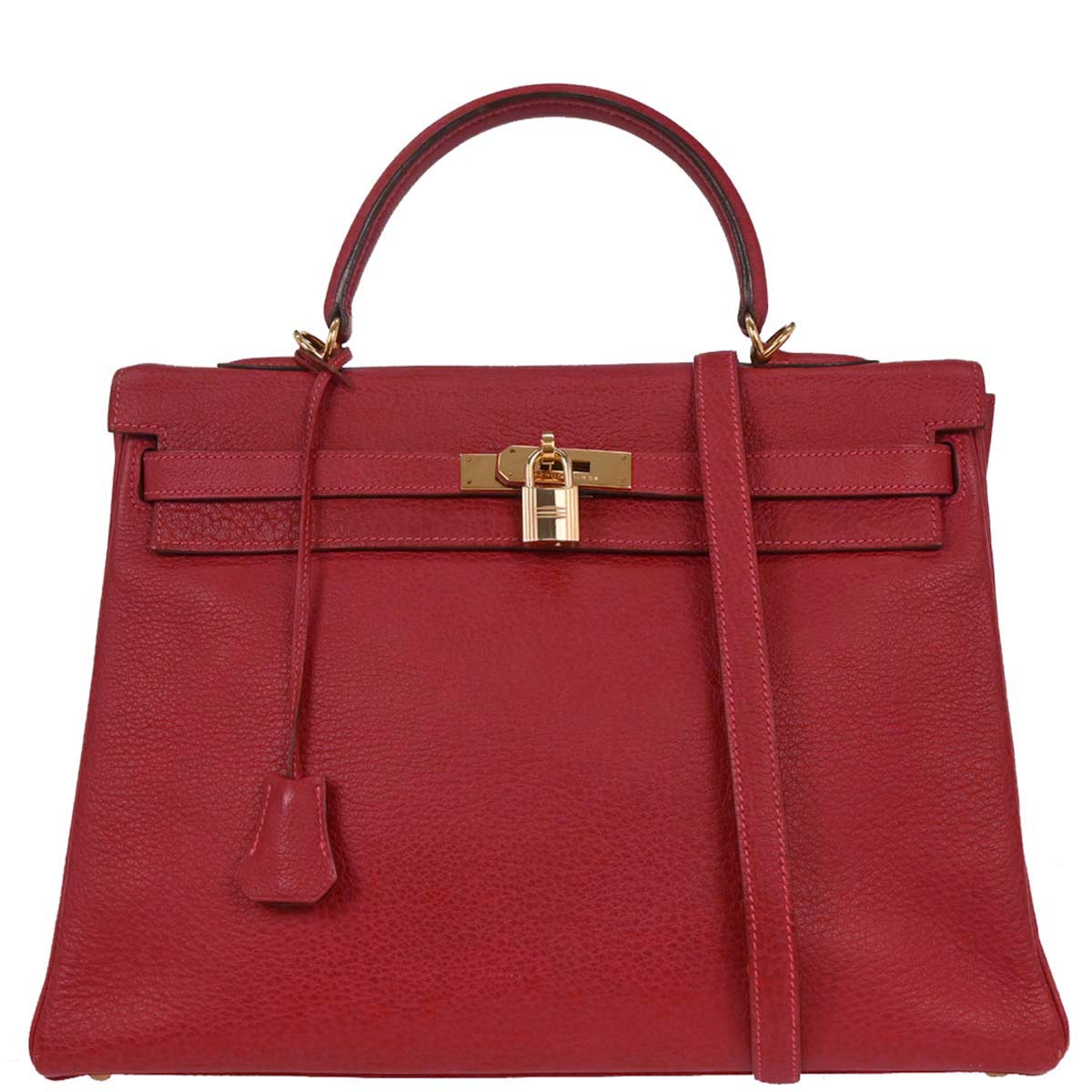 Hermes Rouge Garance Ardennes Kelly 35 Retourne 2way Handbag