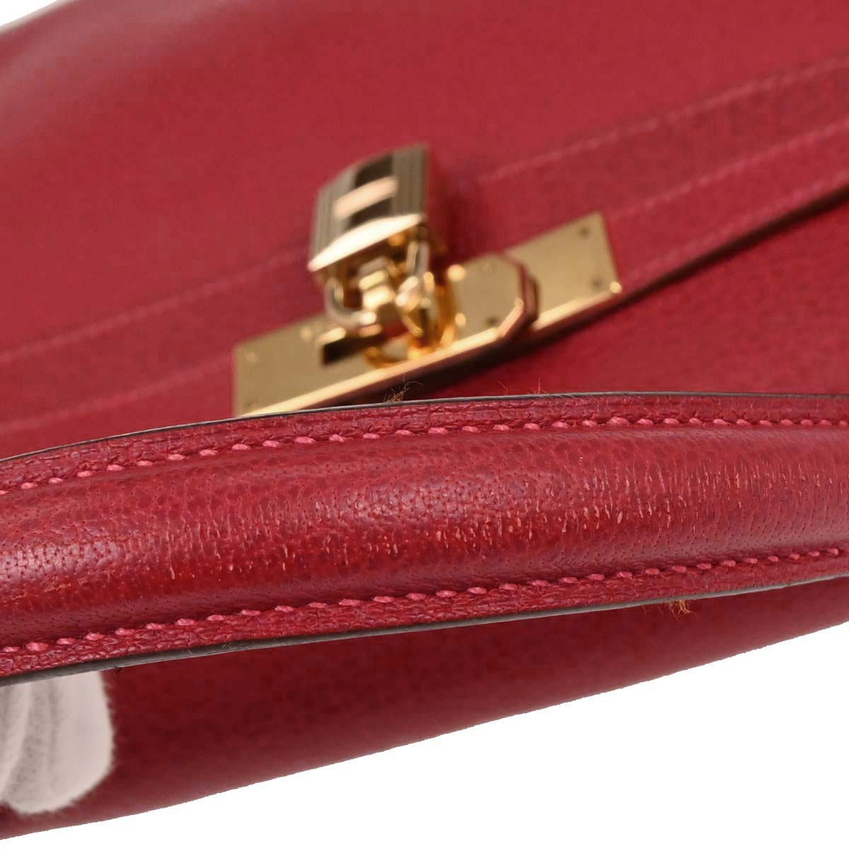 Hermes Rouge Garance Ardennes Kelly 35 Retourne 2way Handbag