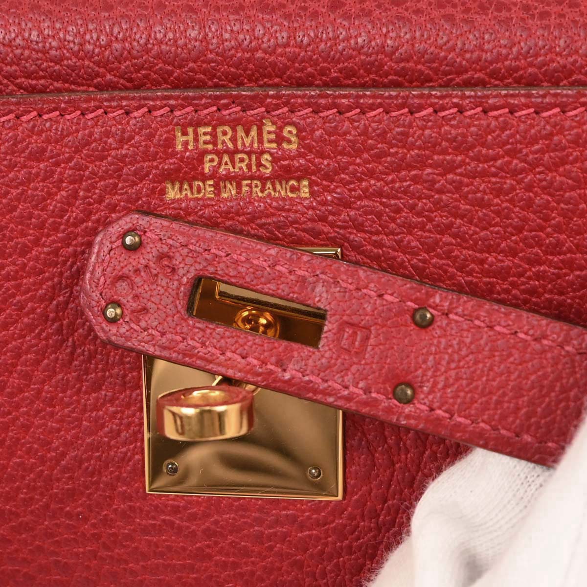 Hermes Rouge Garance Ardennes Kelly 35 Retourne 2way Handbag