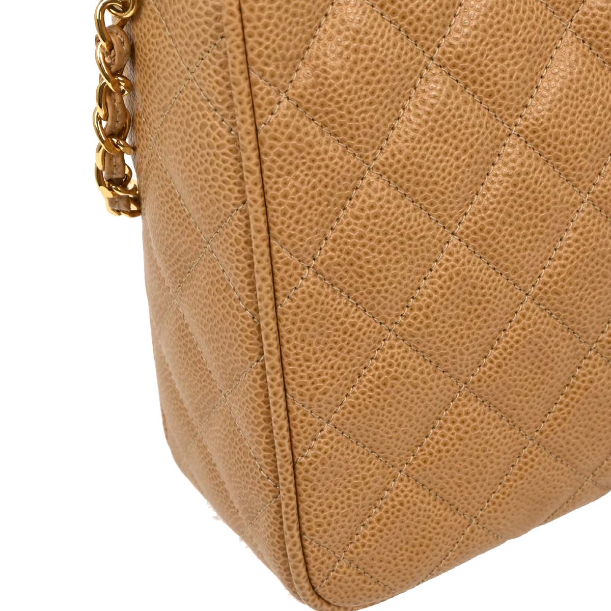Chanel Beige Caviar Camera Bag Large