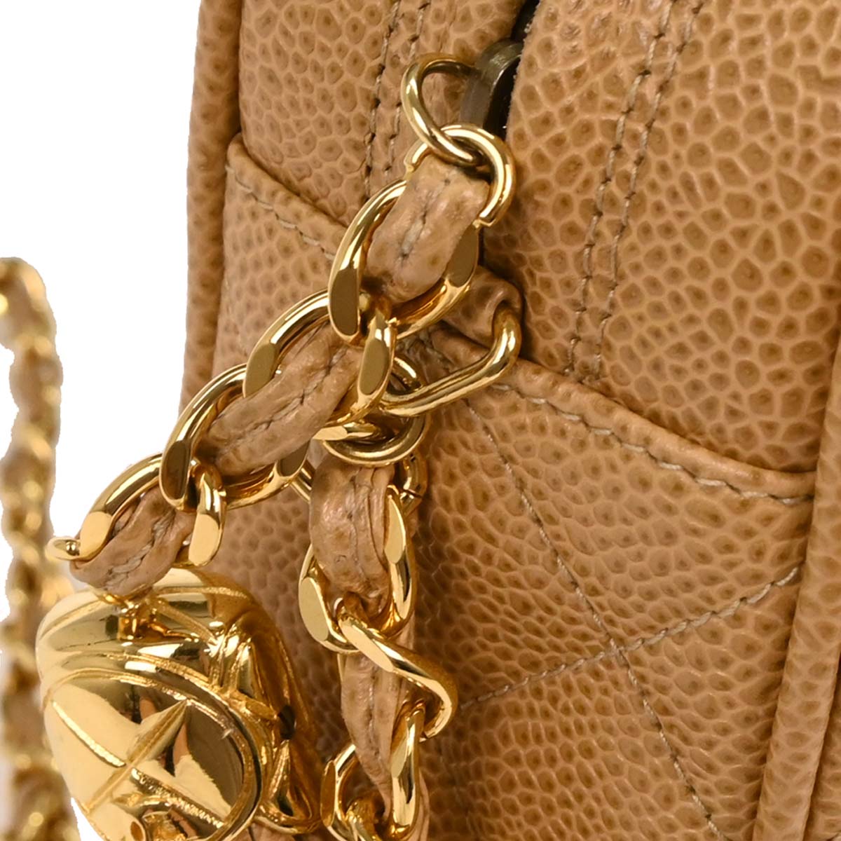 Chanel Beige Caviar Camera Bag Large
