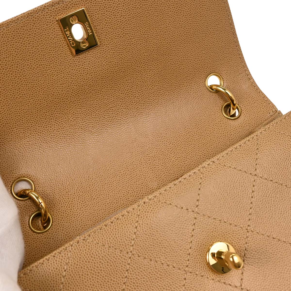 Chanel Beige Caviar Handbag