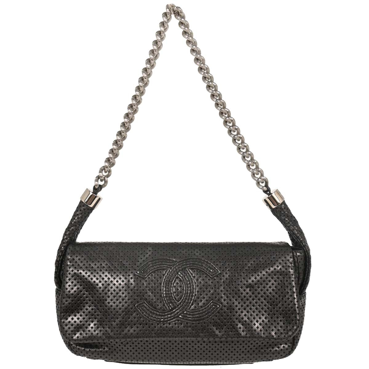 Chanel 2008-2009 Black Perforated Lambskin Handbag