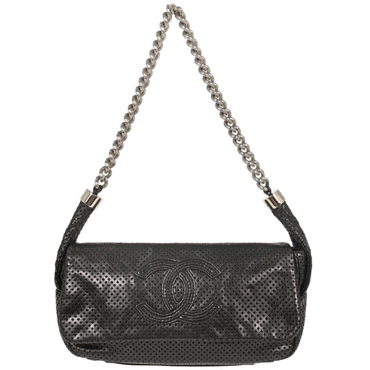 Chanel 2008-2009 Black Perforated Lambskin Handbag