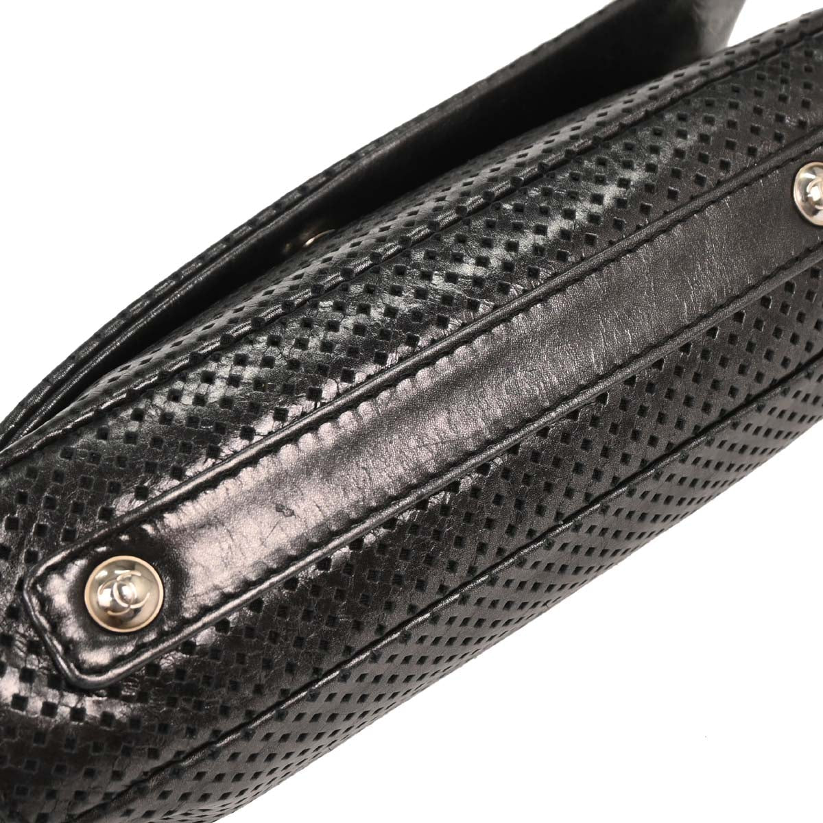 Chanel 2008-2009 Black Perforated Lambskin Handbag