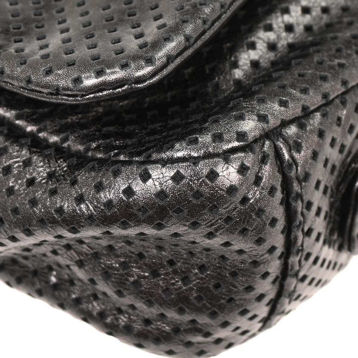 Chanel 2008-2009 Black Perforated Lambskin Handbag