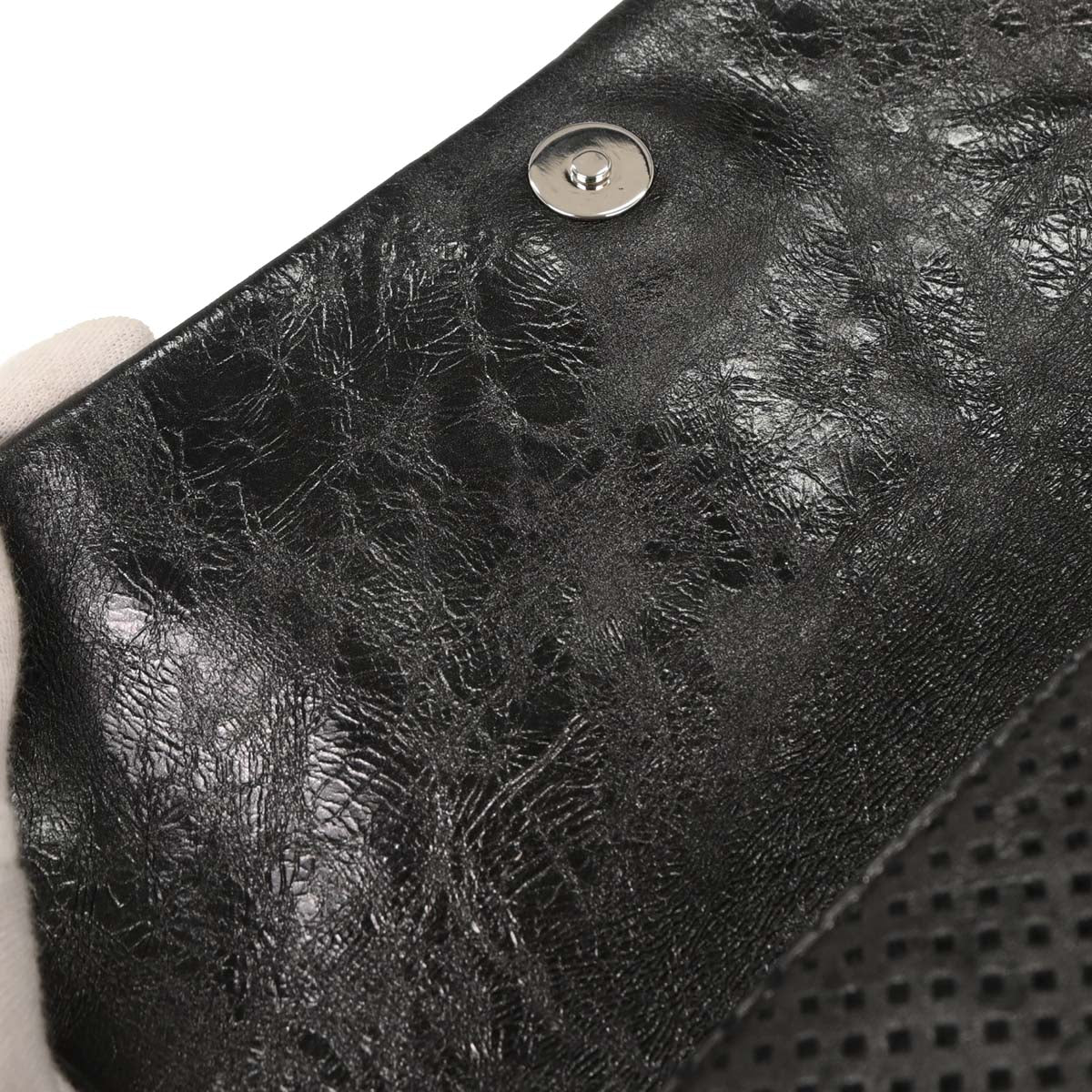 Chanel 2008-2009 Black Perforated Lambskin Handbag