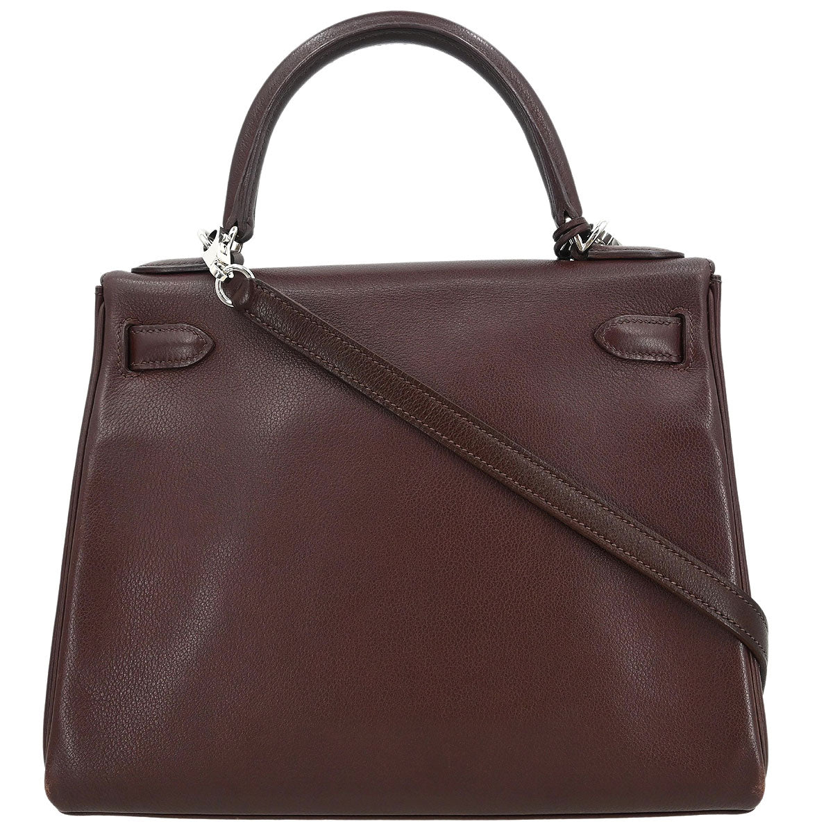 Hermes Havane Veau Evergrain Kelly 28 Retourne 2way Shoulder Handbag