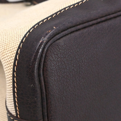 Hermes Beige Toile H Buffalo Garden Party 30 TPM Tote Bag