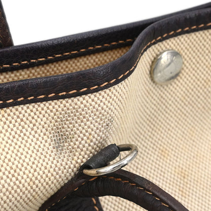 Hermes Beige Toile H Buffalo Garden Party 30 TPM Tote Bag
