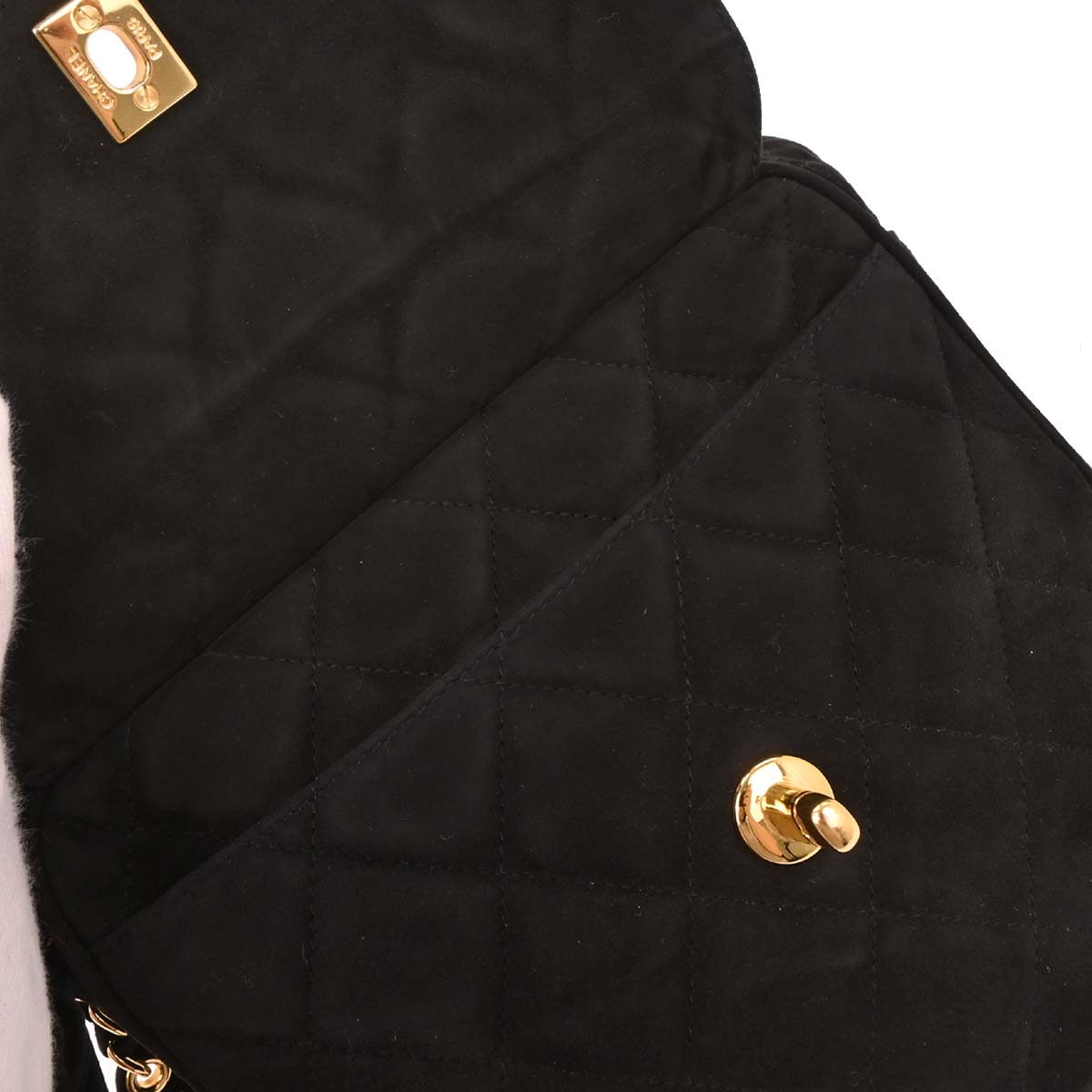 Chanel Black Suede Handbag