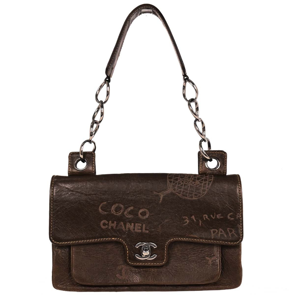 Chanel 2003-2004 Brown Calfskin Handbag