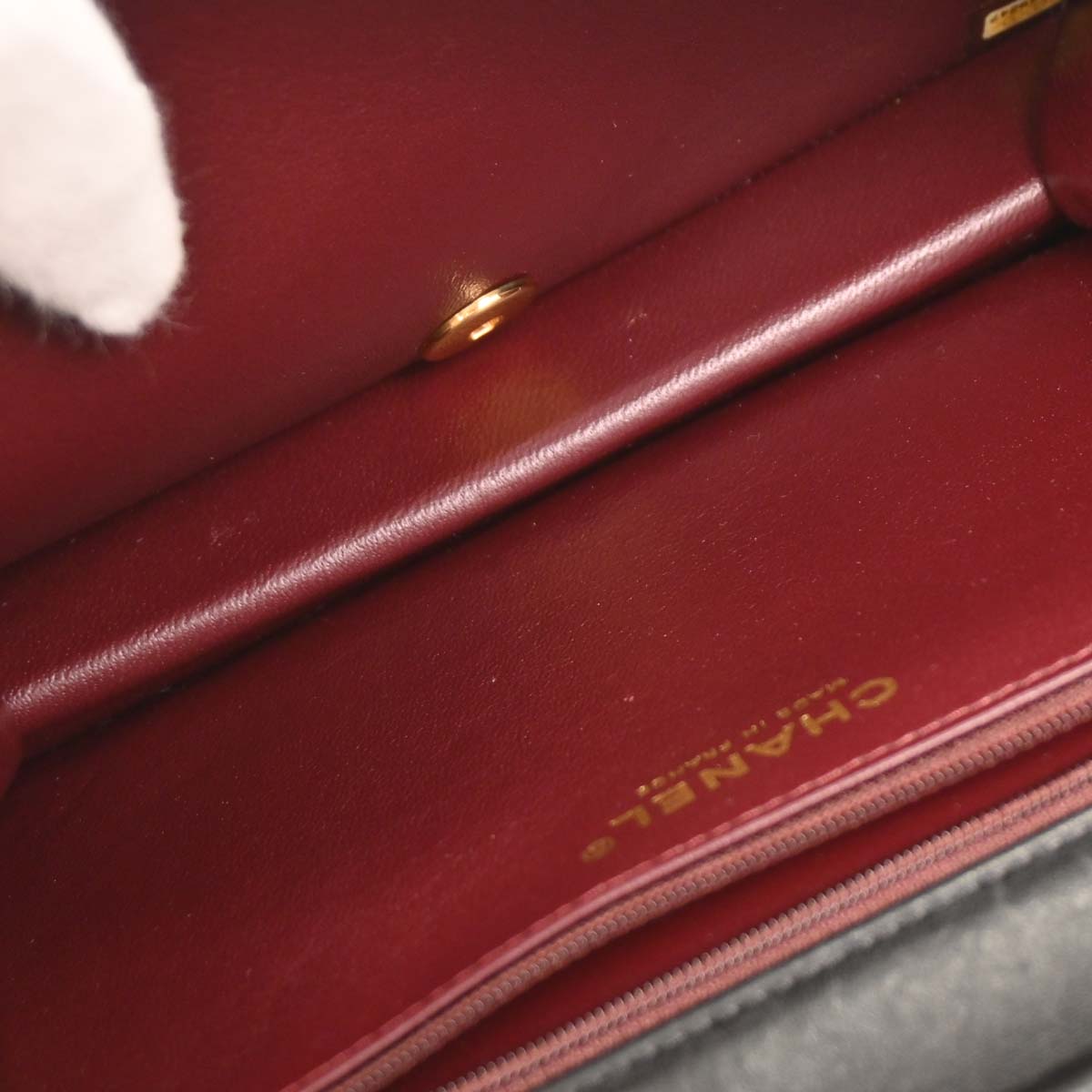 Chanel Black Lambskin Turnlock Small Full Flap Shoulder Bag