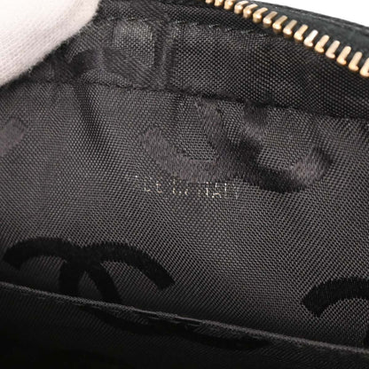 Chanel Black Caviar Chevron Handbag