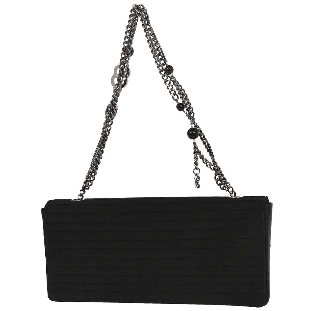 Chanel Black Satin Handbag