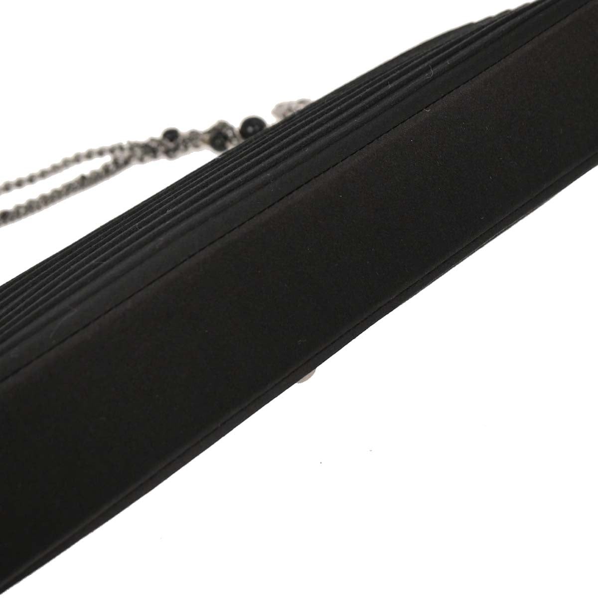 Chanel Black Satin Handbag