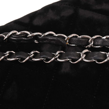 Chanel Black Velvet East West Shoulder Bag