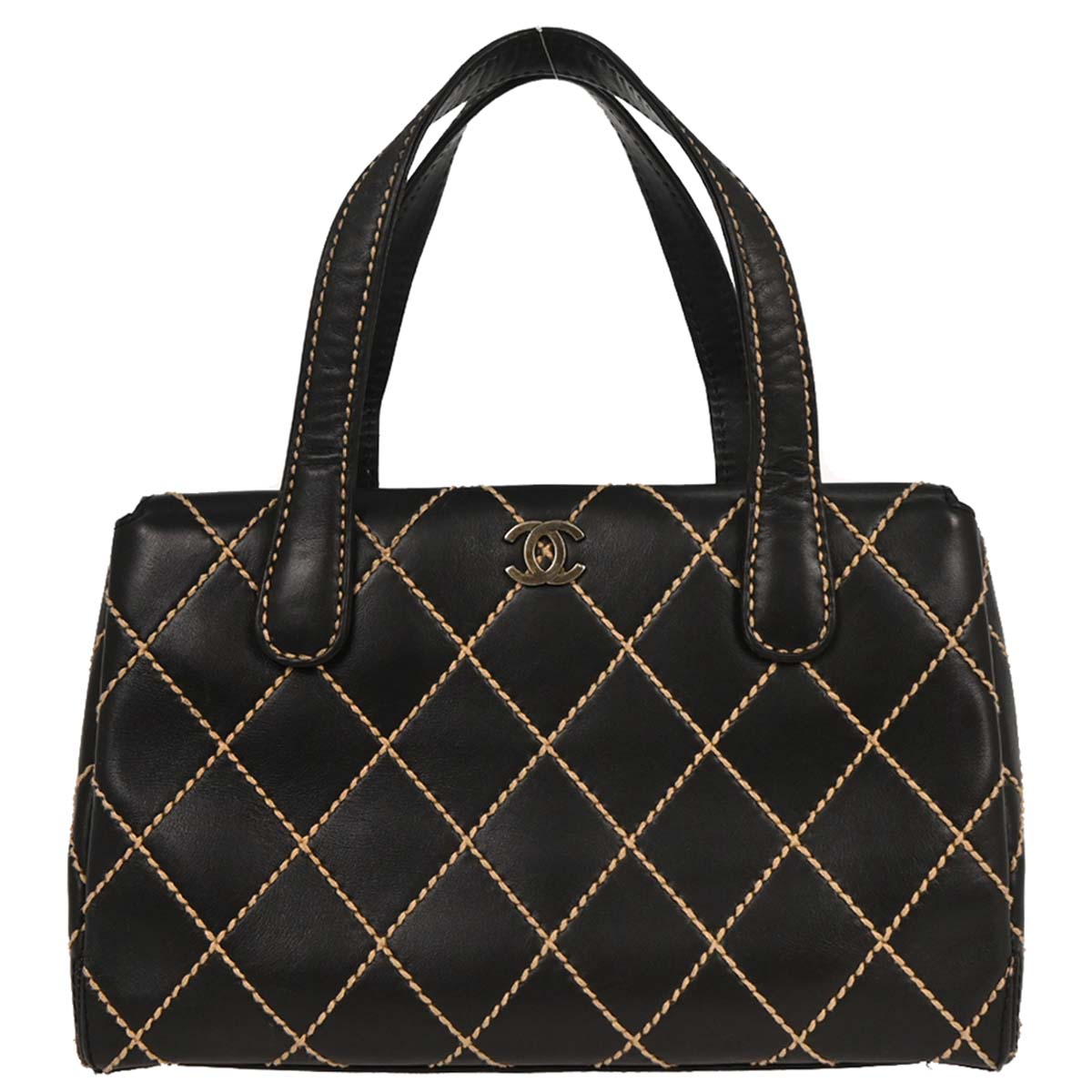 Chanel Black Calfskin Wild Stitch Handbag