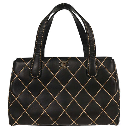 Chanel Black Calfskin Wild Stitch Handbag