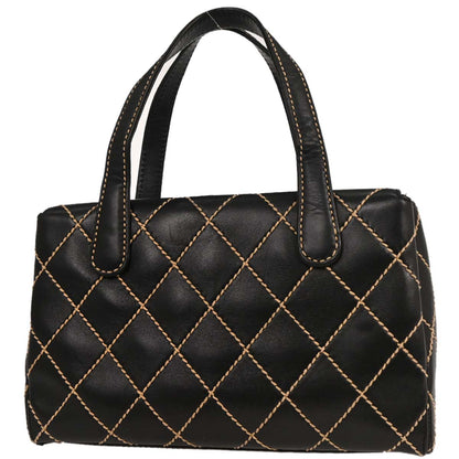 Chanel Black Calfskin Wild Stitch Handbag