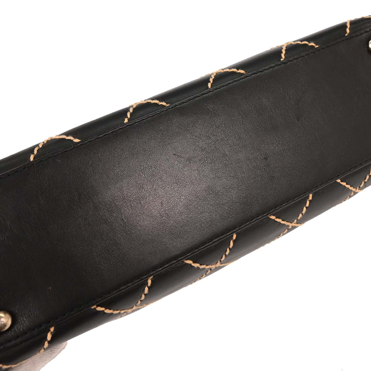 Chanel Black Calfskin Wild Stitch Handbag